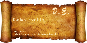 Dudok Evelin névjegykártya